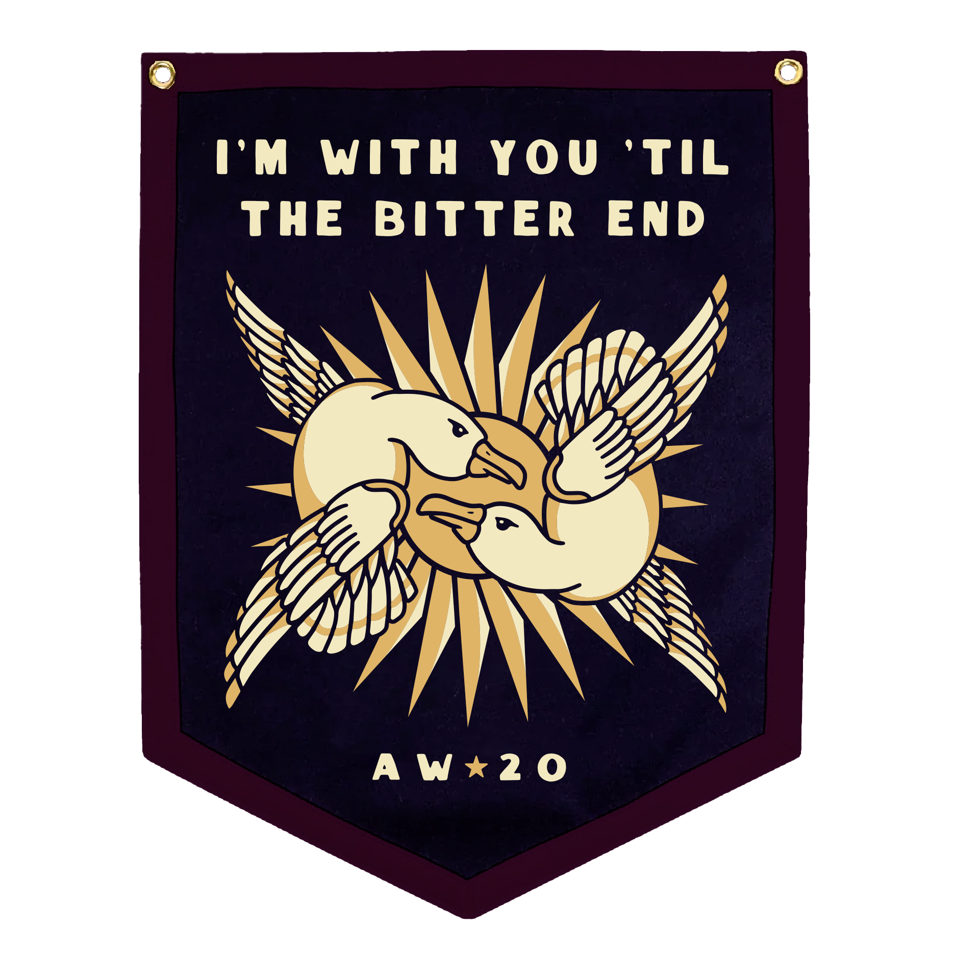 Aaron West and The Roaring Twenties "Bitter End" Oxford Pennant Flag
