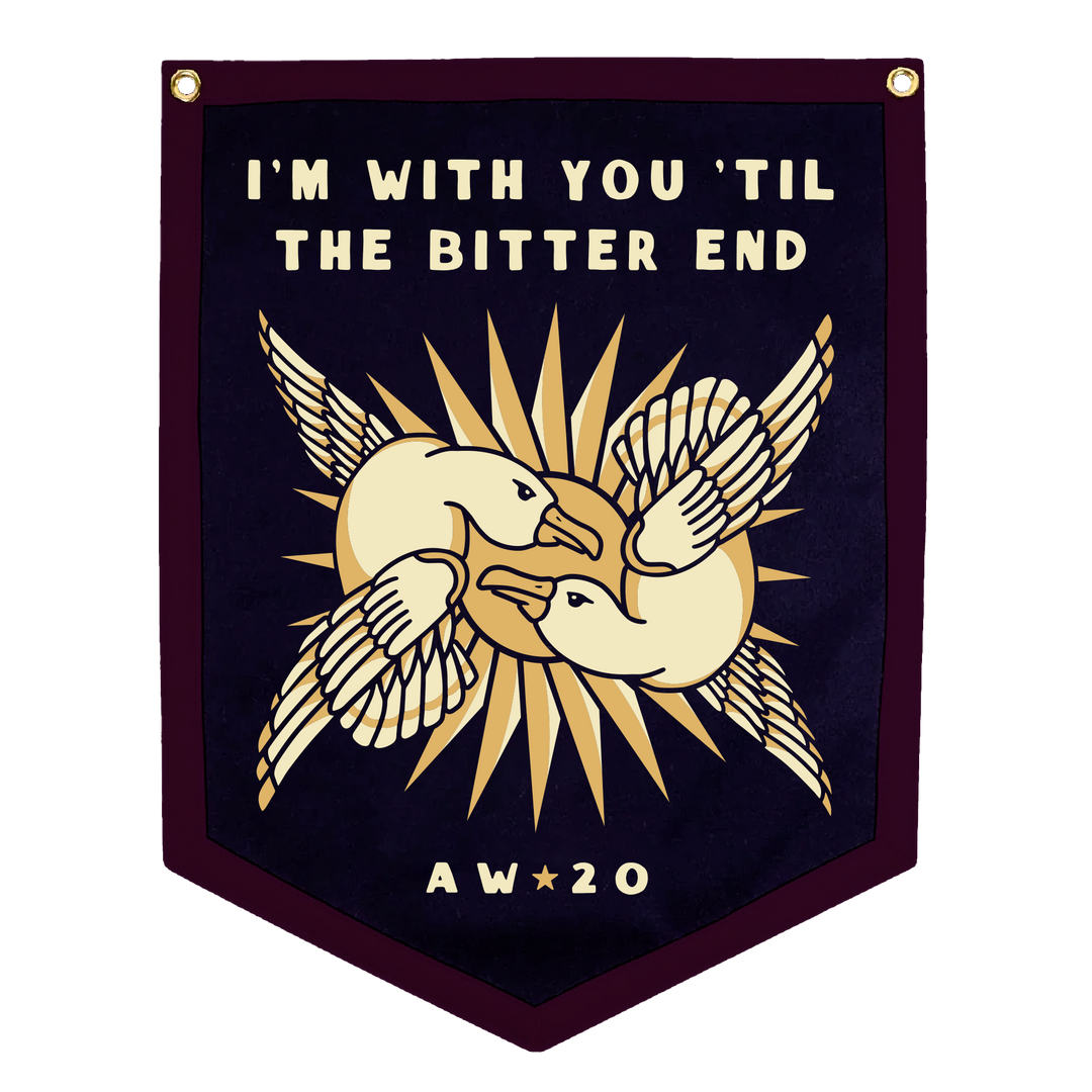 Aaron West and The Roaring Twenties "Bitter End" Oxford Pennant Flag